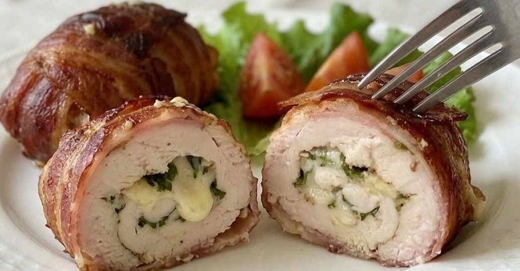 4 рулетика за 40 минут: обернула филе беконом, и забыла про сухую грудку