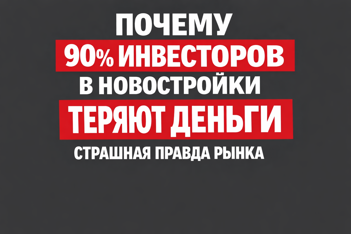 Почему 90% инвесторов в новостройки теряют деньги: страшная правда рынка