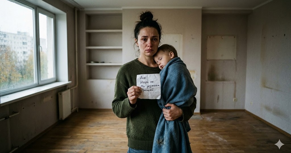 Испугавшись ответственности, муж с матерью и сестрой трусливо ретировались, заметая следы своего пребывания.