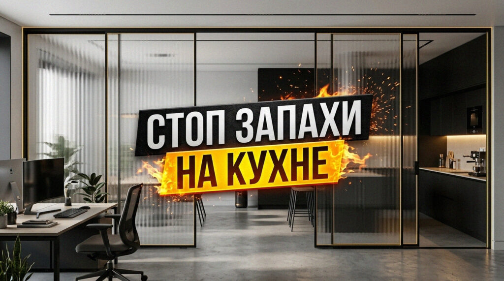    Современная планировка кухни-гостиной, сочетающая открытое пространство и защиту от кухонных запахов GarderobSystem