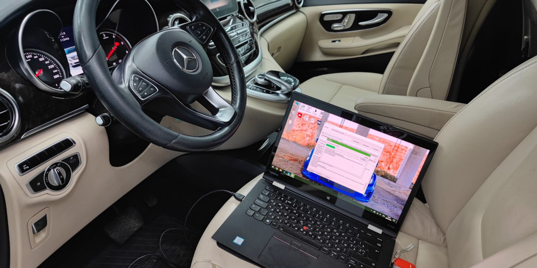 Отключение системы мочевины AdBlue (SCR) Mercedes V-class 250d 2016г 190hp + Увеличение мощности (Stage1)