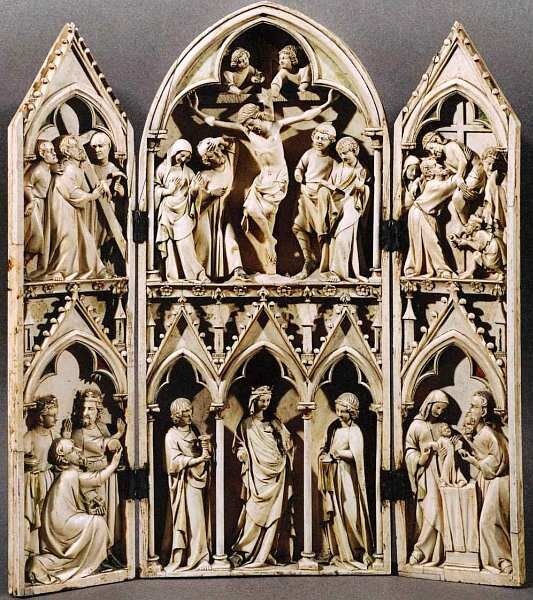 Париж, Трехстворчатый переносной алтарь Богородица во Славе, конец XIII века