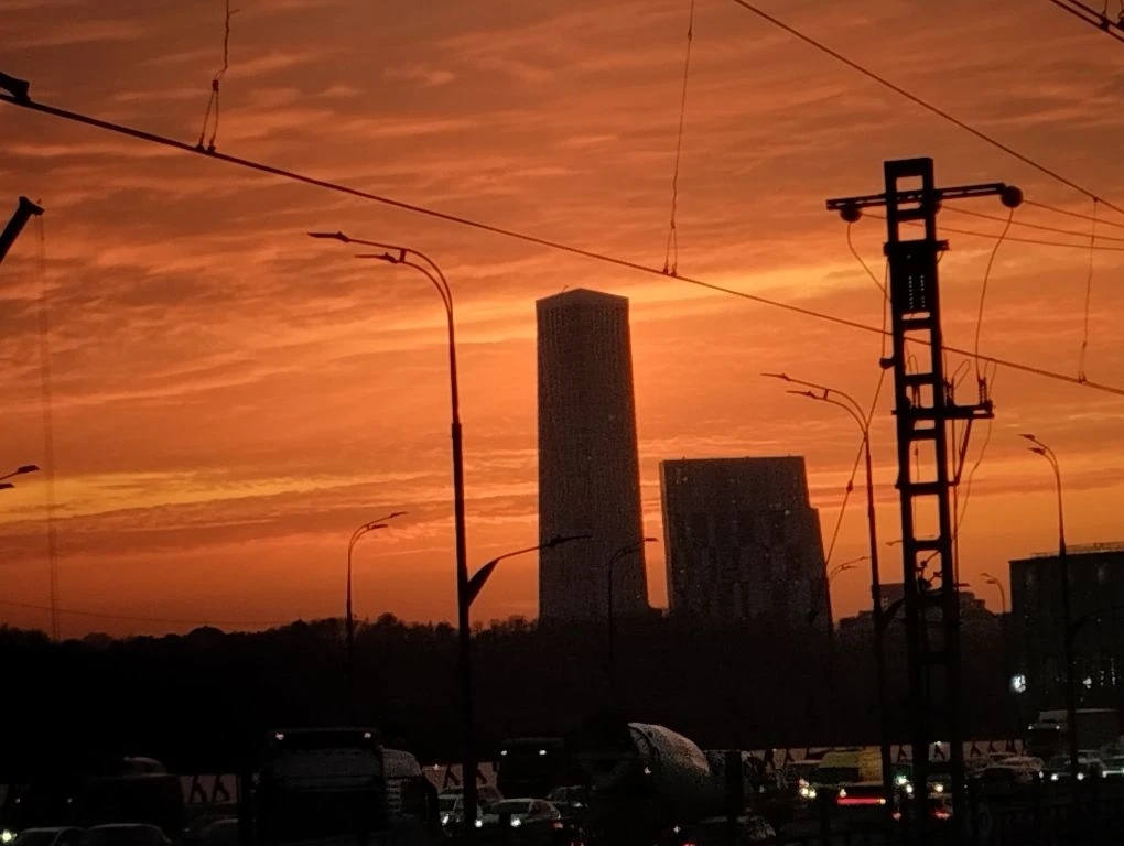 На днях у нас был потрясный закат.