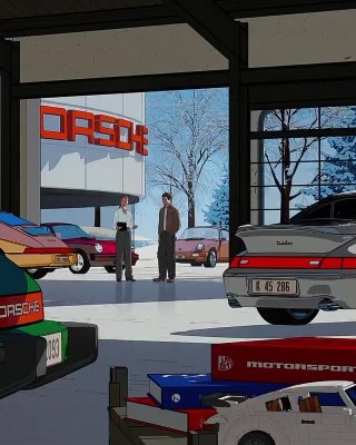 Porsche рождественский анимационный фильм