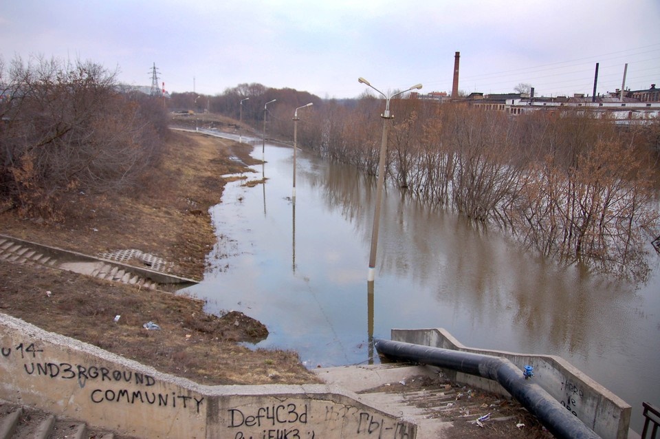    Семь мостов в Тульской области ушли под воду из-за паводка Игорь КОПЫТОВ