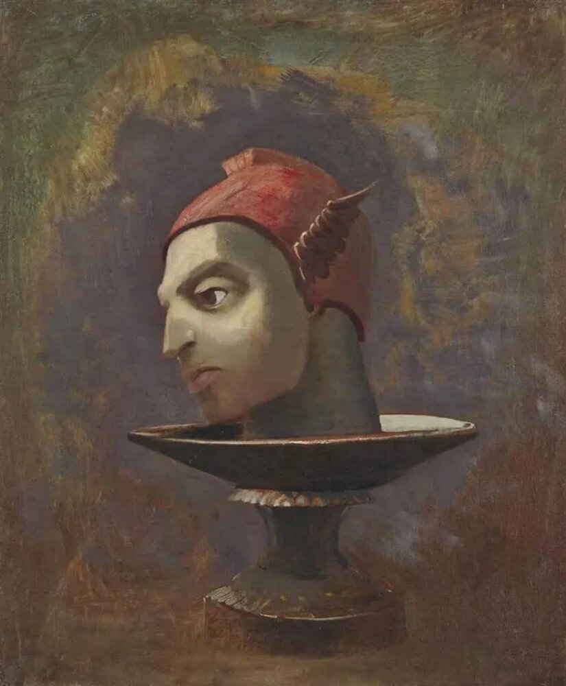Одилон Редон. Голова Персея. 1875