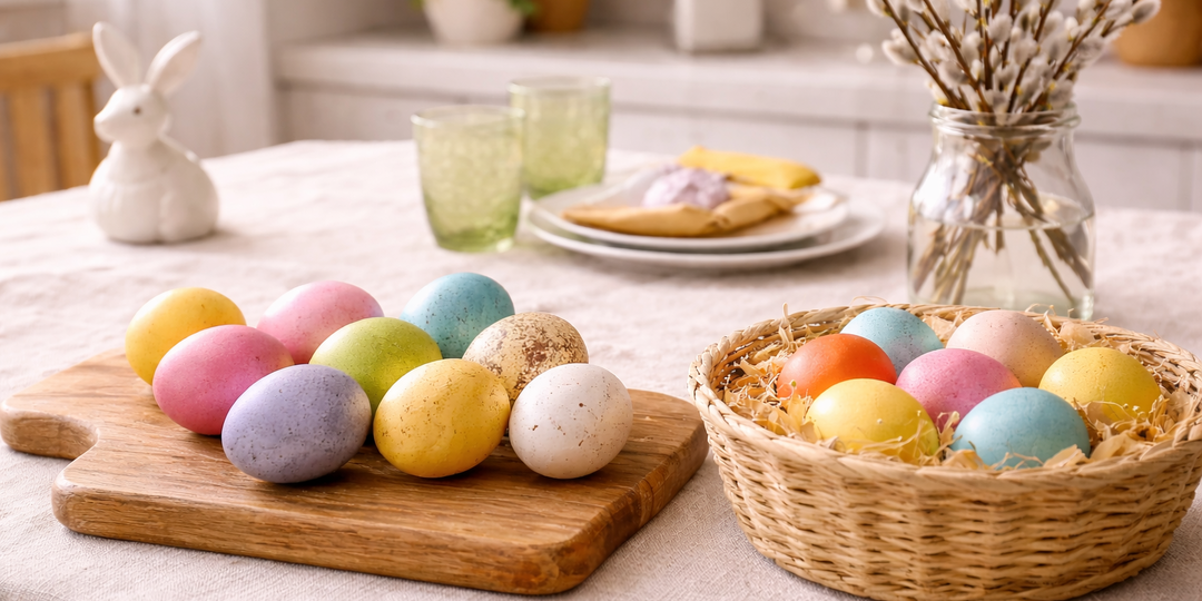 Как украсить яйца на Пасху 2026: от бабушкиной луковой шелухи до бургунди