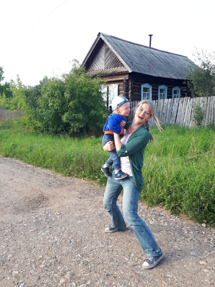 С племянником в деревне