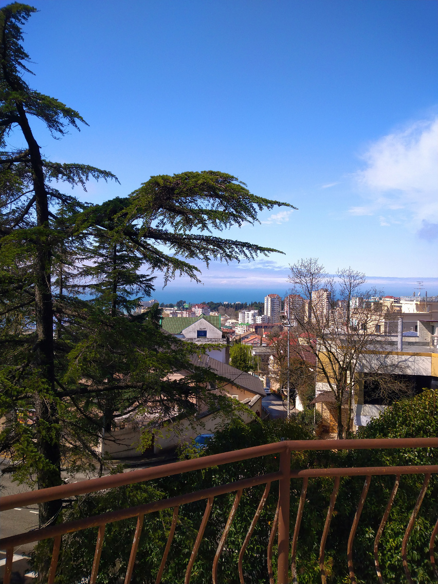 Теплое утро, синее море)