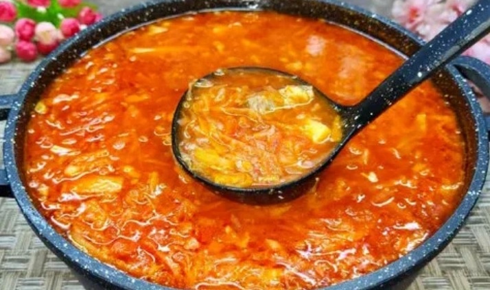 Рецепт жёлтого борща с курицей.