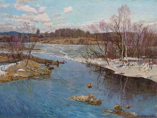 Апрель. Художник Виктор Алексеевич Сафронов