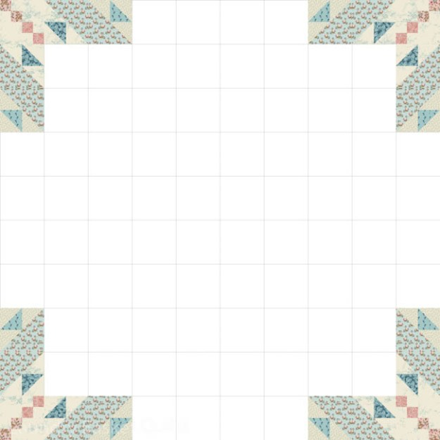 Расположение Блоков 1-3 в проекте «Mystery Quilt 2020»