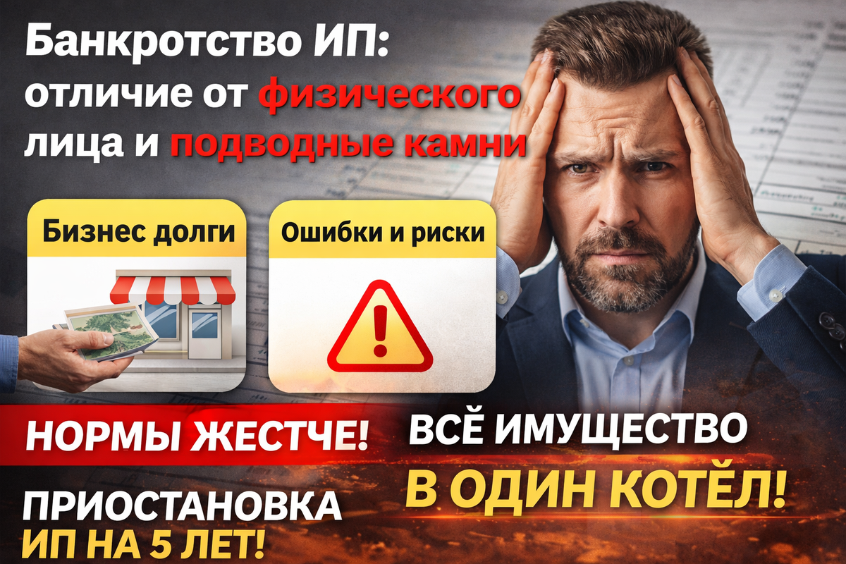Банкротство ИП: отличия от физического лица и подводные камни
