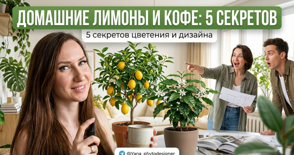 Комнатные лимоны и кофе: 5 секретов, которые помогут вашим растениям зацвести и порадовать дизайнеров интерьеров