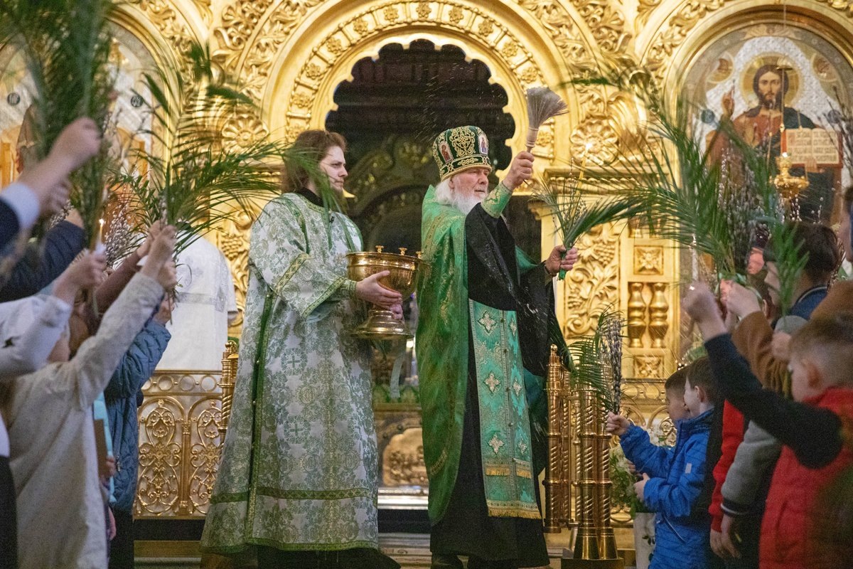 В качестве иллюстрации фото Службы в Неделю Ваий с сайта Николо-Перервинского монастыря. Оригинал по ссылке: https://pererva.org/novosti/916-nedelya-vaij-2024