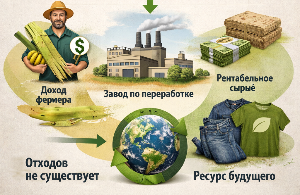 Потенциал вторичной переработки банановых агроотходов как источника текстильного волокна