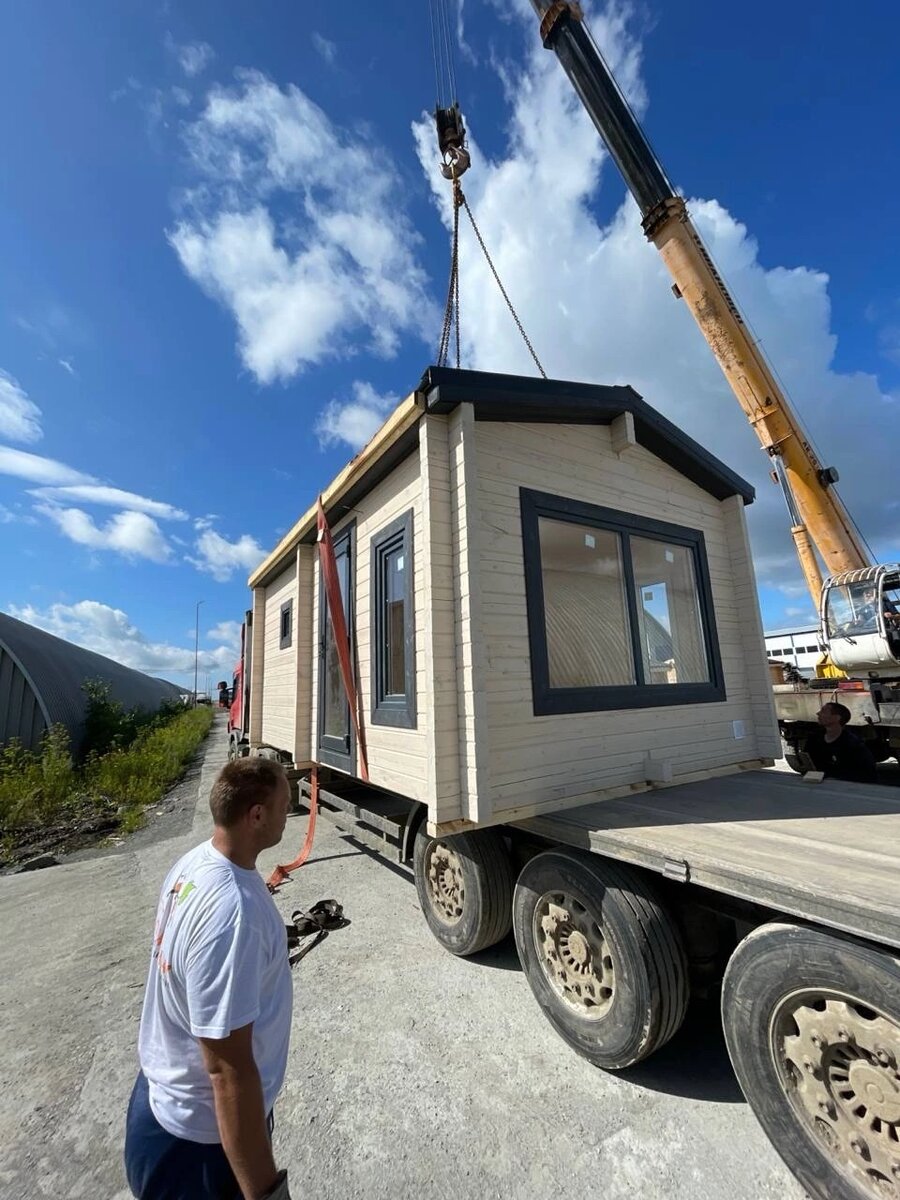 Доставка бани 6 на 3,5 метра 