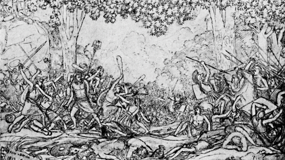 «Битва в Тевтобургском лесу», 1813, public domain / Wikimedia Commons.