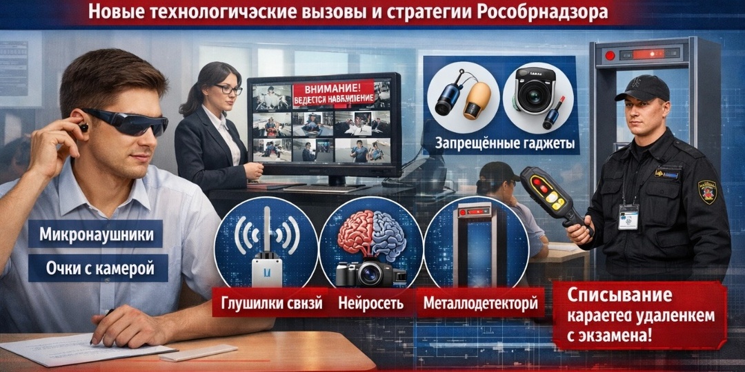 Борьба с гаджетами на ЕГЭ и ОГЭ: новые технологические вызовы и стратегии Рособрнадзора