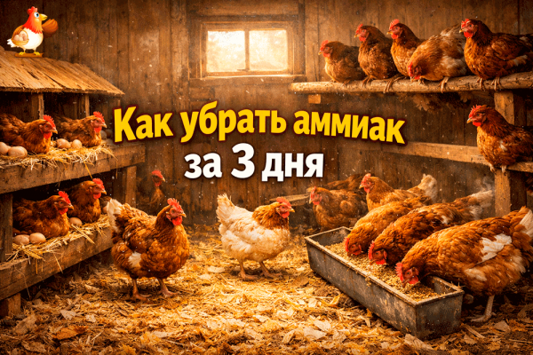 Когда петух надевает противогаз – откуда в курятнике аммиак и как убрать запах за 3 дня