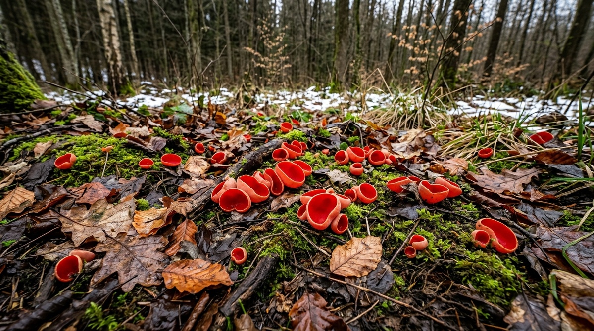 Саркосцифа алая|Полное лукошко