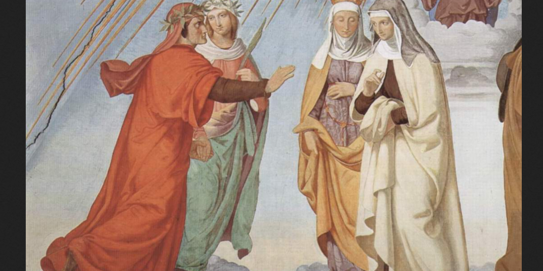 Кто эти дамы, с которыми беседует Данте в раю?