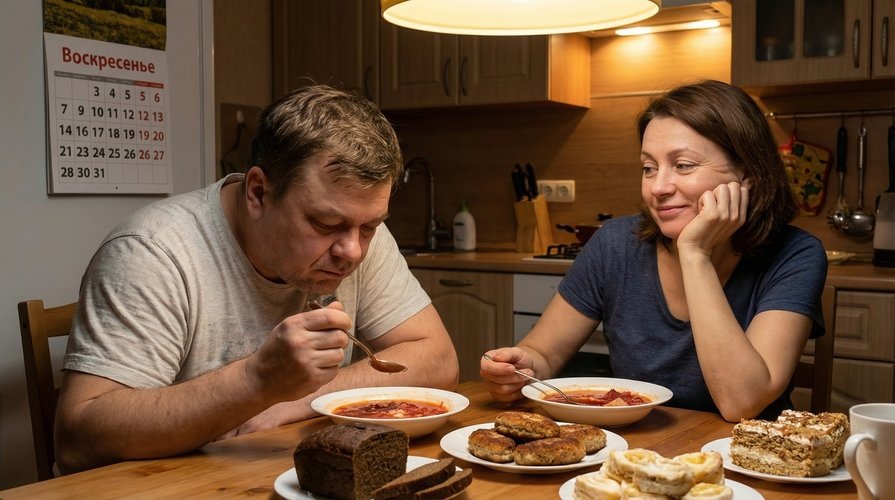 Если в воскресенье я ел борщ, котлету и ещё что-то сладкое — значит завтра «начинаю»