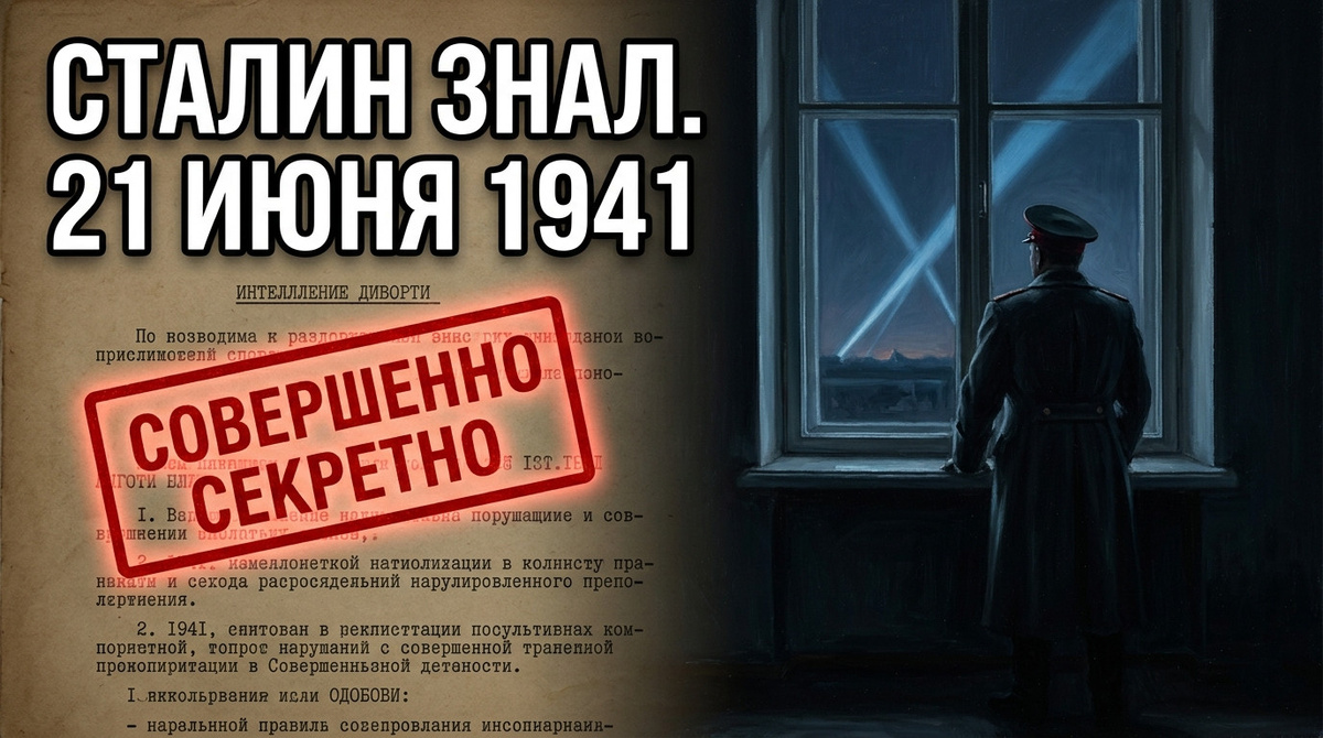 Донесение от 21 июня 1941 года лежало на столе. Сталин написал резолюцию — и выбрал катастрофу. Визуализация образа.