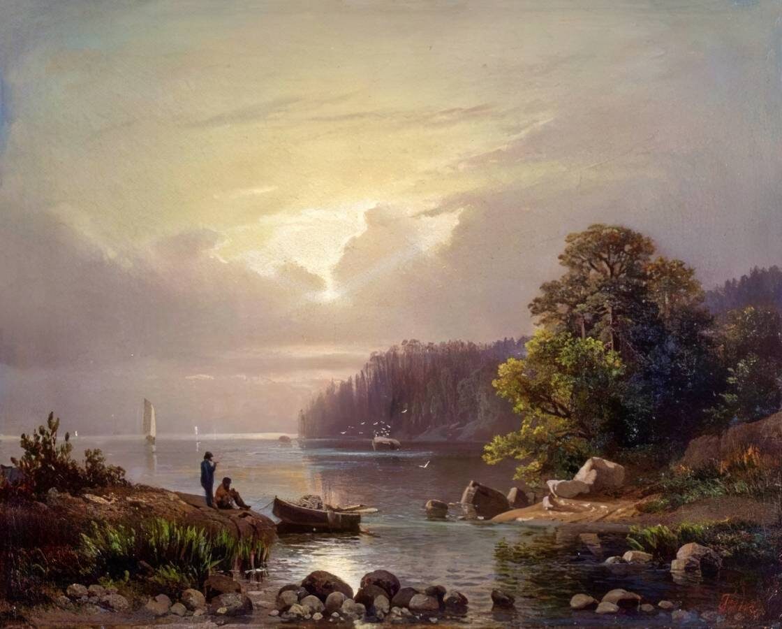     Александр Гине. Финляндский пейзаж. 1860-е