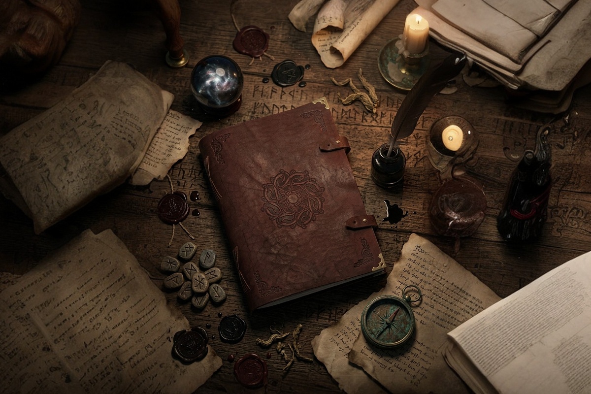 Блокнот из натуральной кожи с Кельтским тиснением бренда ОКСИС_АРТ (создательница Абакумова Оксана) 