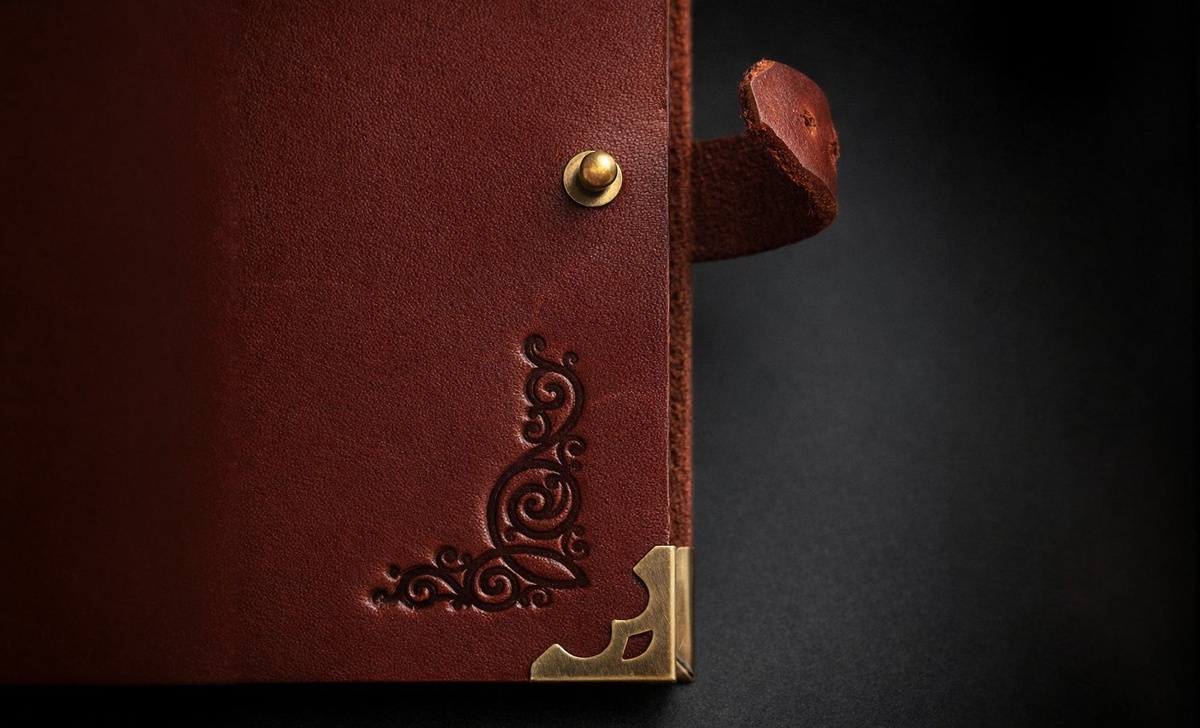 Блокнот из натуральной кожи с Кельтским тиснением бренда ОКСИС_АРТ (создательница Абакумова Оксана)