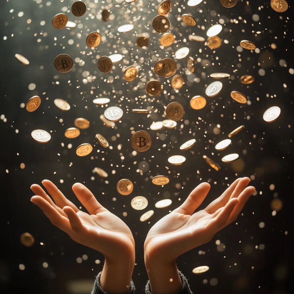 Криптовалюта. Иллюстрация сгенерирована нейросетью