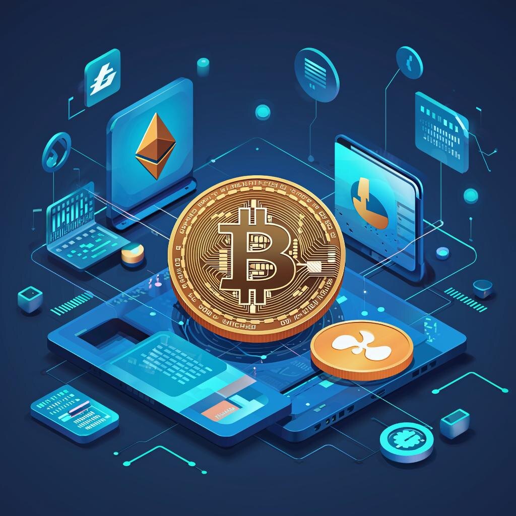 Криптовалюта. Иллюстрация сгенерирована нейросетью