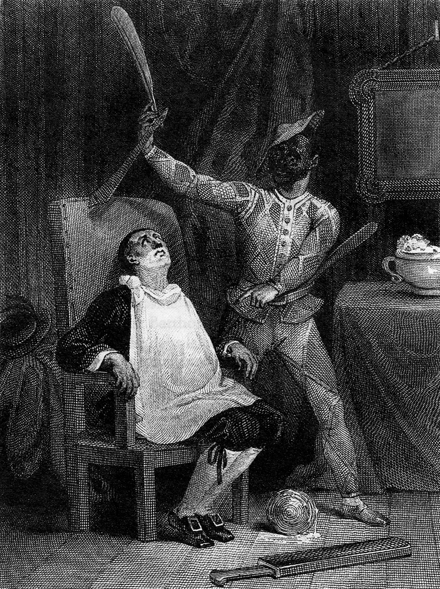 Иллюстрация к пьесе французского драматурга Пьера Огюстена Бомарше «Севильский цирюльник, или Тщетная предосторожность». Источник: https://commons.wikimedia.org/wiki/File:BarberSeville.jpg