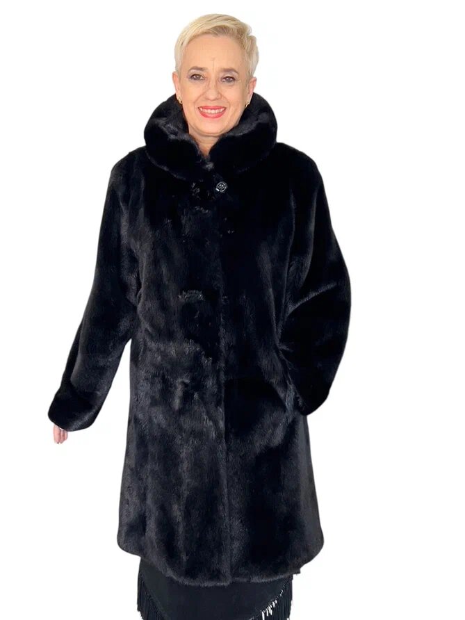 Переделка пальто из меха норки. Ателье Ирины Берзиной.клешенного