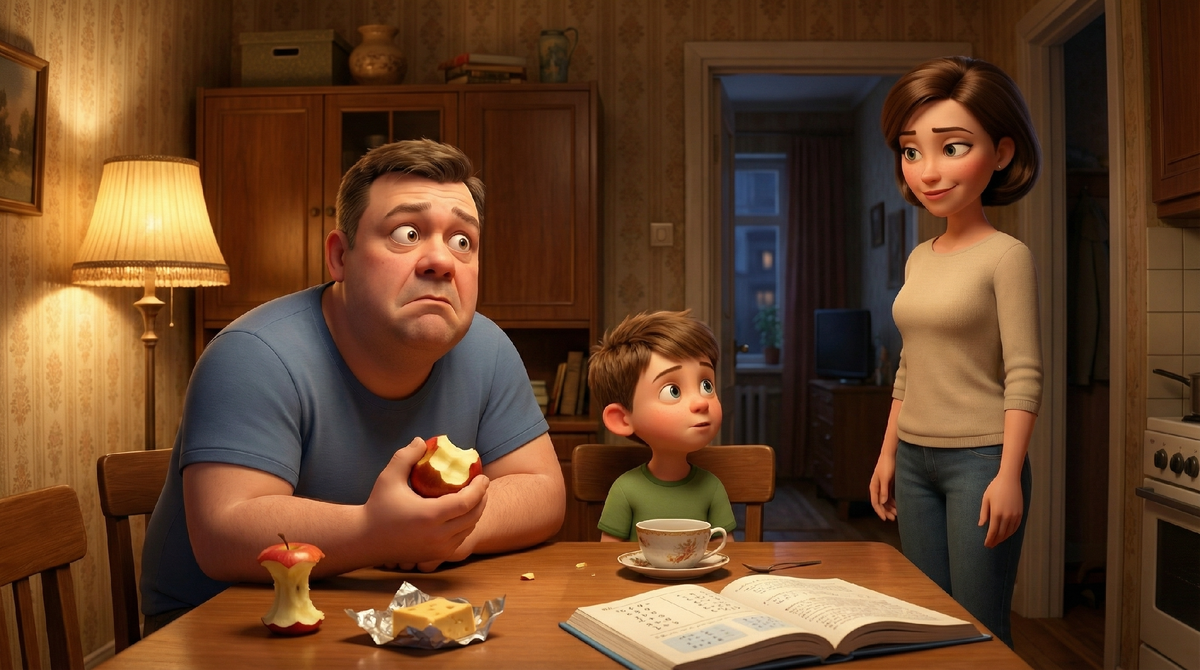 Жена зашла и была довольна - я занимался с сыном