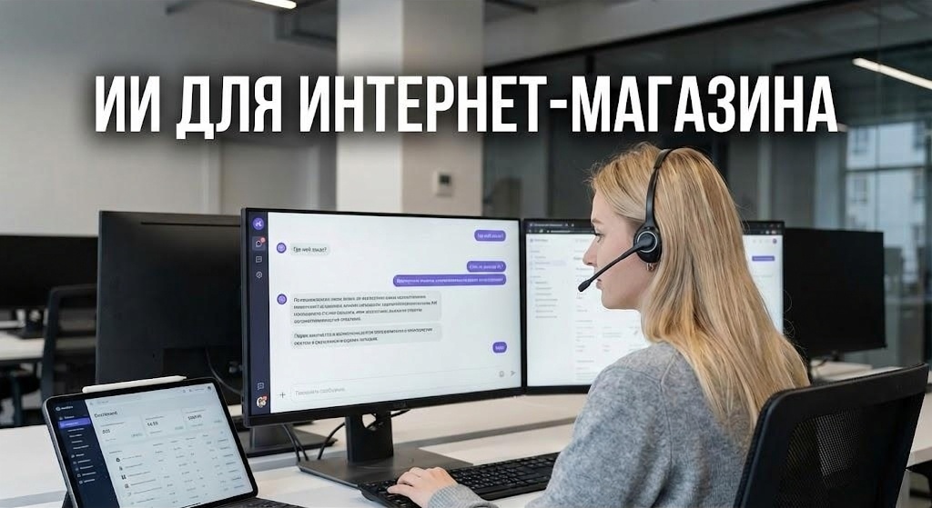 ИИ-ассистент отвечает на вопросы покупателя интернет-магазина о статусе заказа и возврате без участия оператора