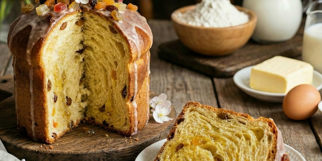 Кулич "Сливочный шёлк" — нежнее облака: разлом волокнами, тает во рту и не сохнет 7 дней