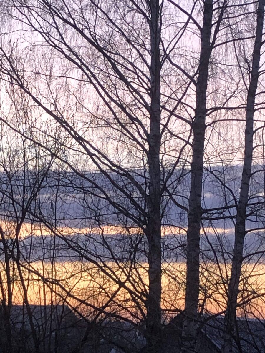 Закат вчера. вид из окна.