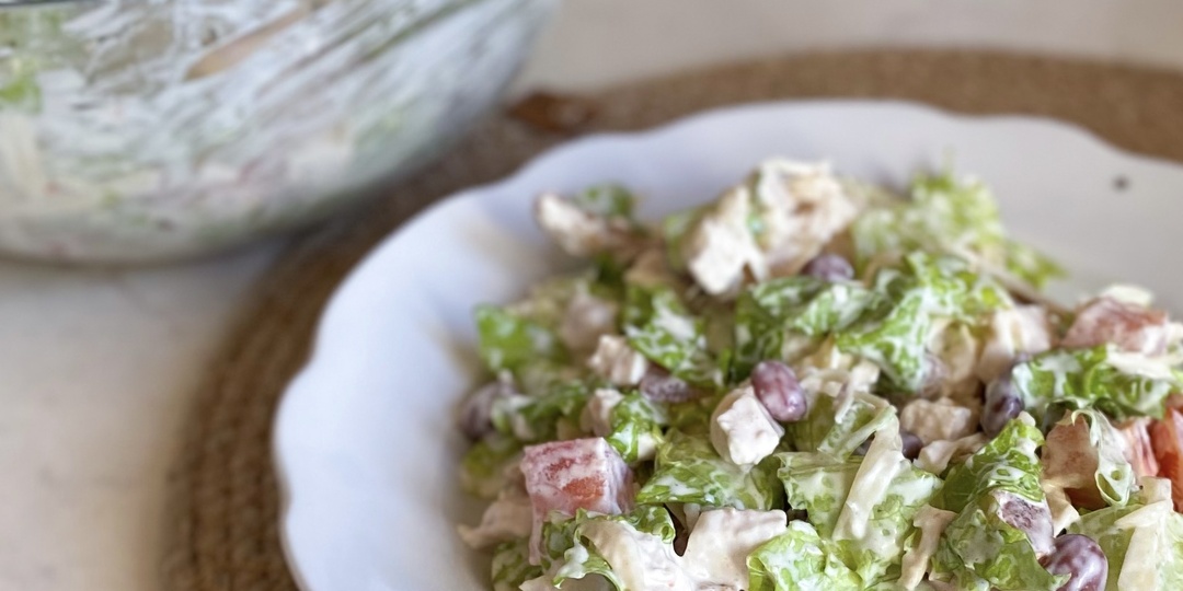 САЛАТ С ФАСОЛЬЮ И КУРИЦЕЙ 🫘 🍗