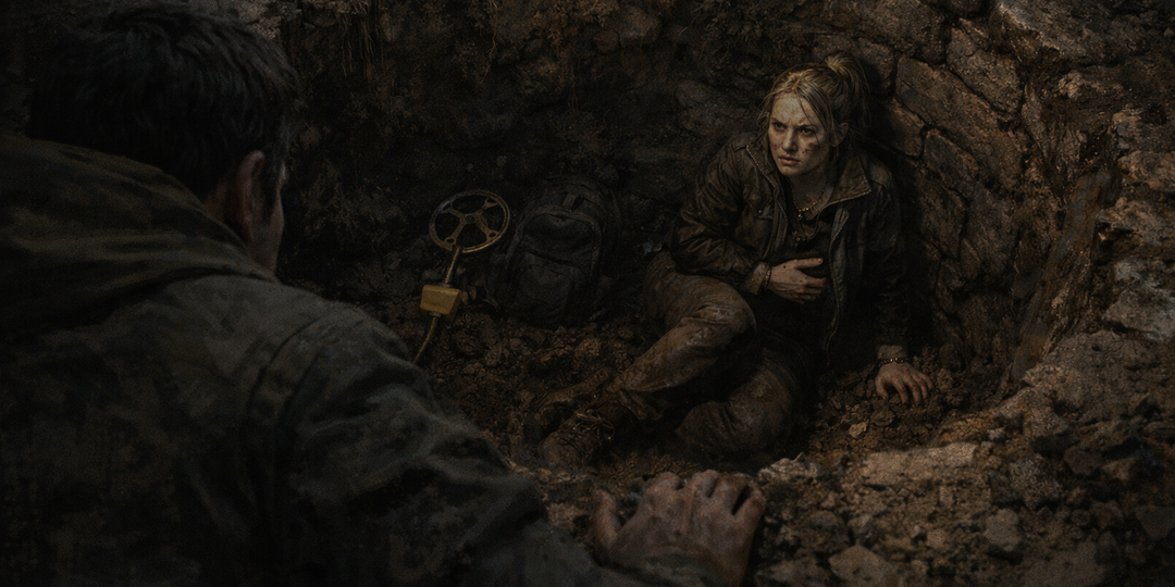 Егерь вытаскивает из ямы девушку с металлоискателем, а вместе с ней историю о пропаже туристки и золото, за которое убивают...(часть 1)