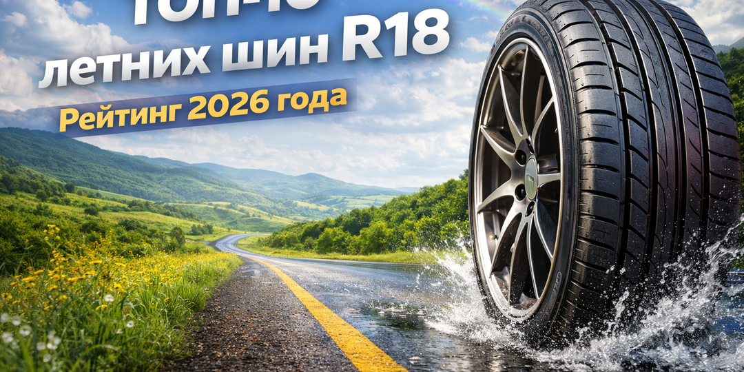 ТОП-10 летних шин R18, которые стоит купить весной 2026! Рейтинг лучшей летней резины по цене, комфорту и управляемости