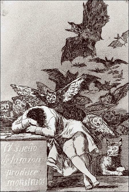  «Сон разума рождает чудовищ» (Франсиско Гойя, 1799)