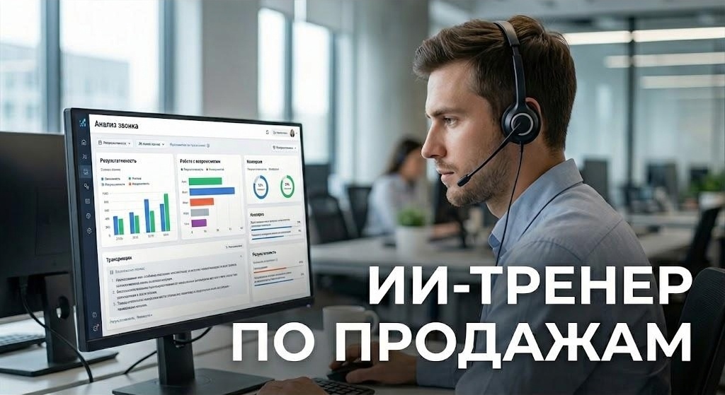 ИИ-тренер автоматически анализирует звонок менеджера по продажам и выдает разбор ошибок без участия руководителя