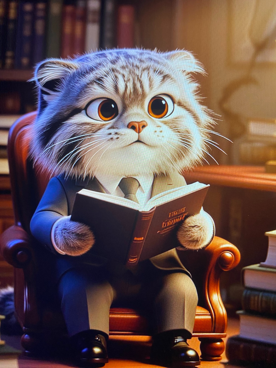 Котик- теперь достойный член семьи