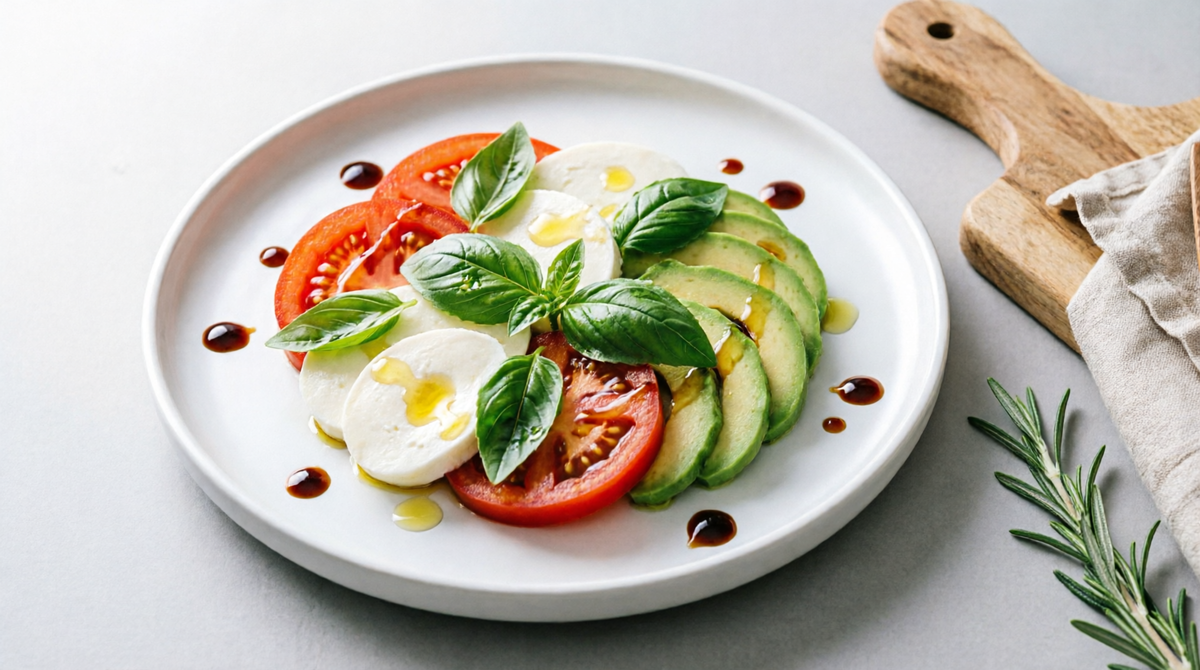 О салате Капрезе с авокадо — блюде, где встречаются солнечная Италия и тренды здорового питания.