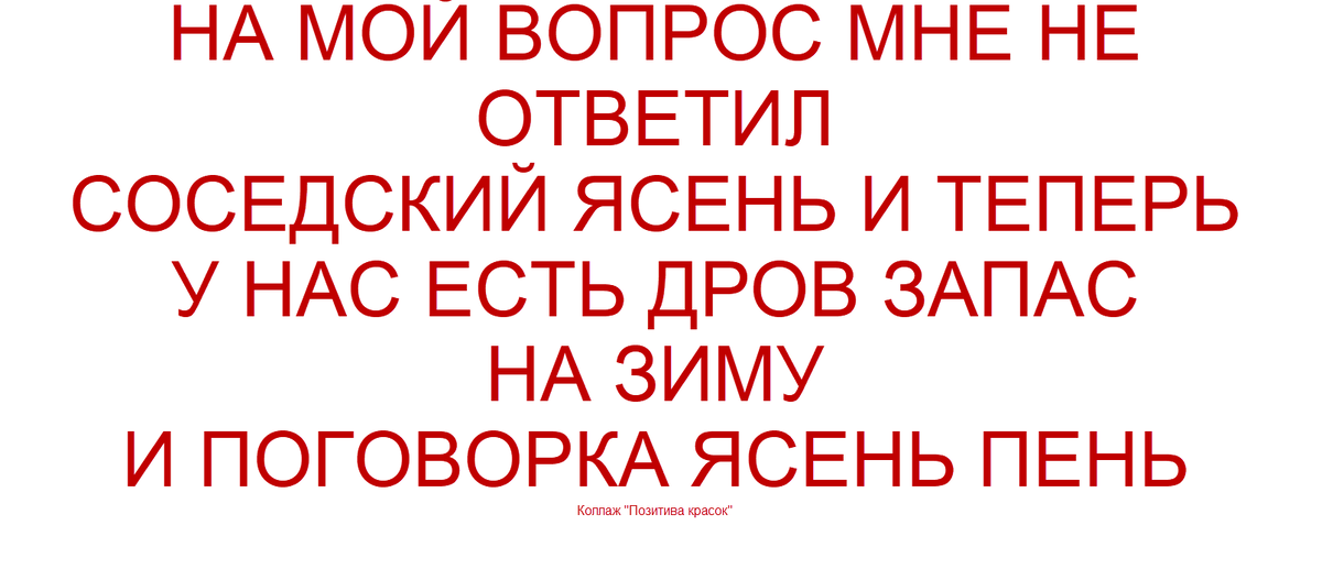 шутку прислала читательница Наташа Весна