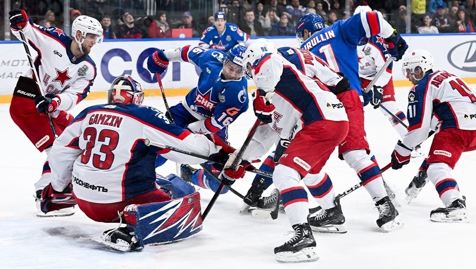    Петербургский СКА в Петербурге уступил ЦСКА со счётом 2:4 Автор фото: Пресс-служба СКА