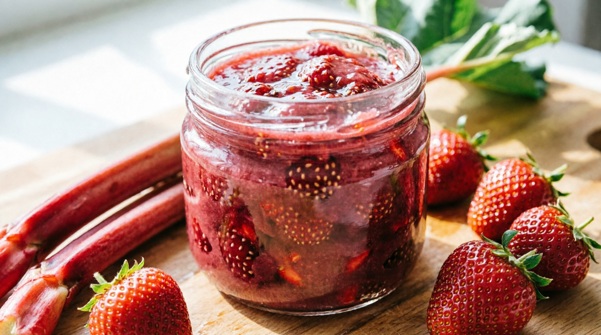 Джем из ревеня и клубники