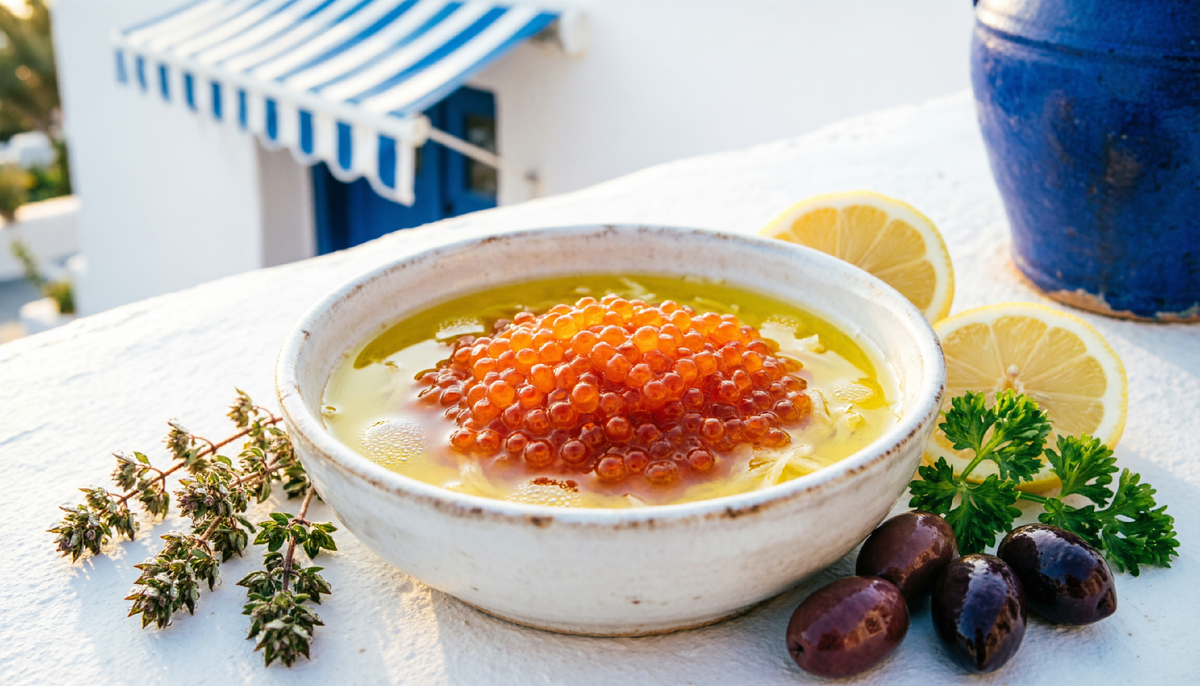 Соус из красной икры и лимона